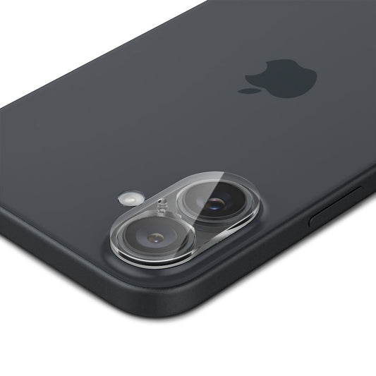 Spigen GlastR Optik takakameran suojakalvo Apple iPhone 16 Plus / 16:lle, karkaistu lasi, 2 kappaleen setti, läpinäkyvä AGL07923