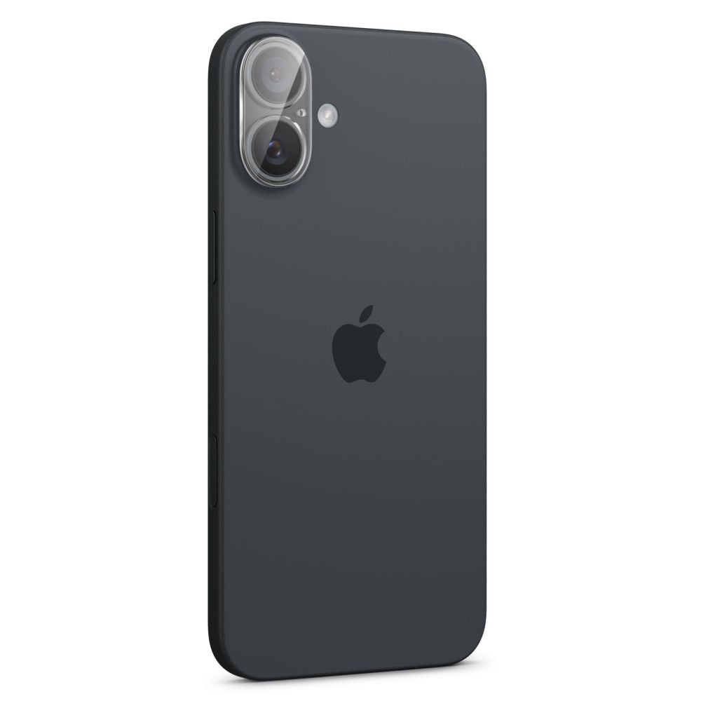 Spigen GlastR Optik takakameran suojakalvo Apple iPhone 16 Plus / 16:lle, karkaistu lasi, 2 kappaleen setti, läpinäkyvä AGL07923