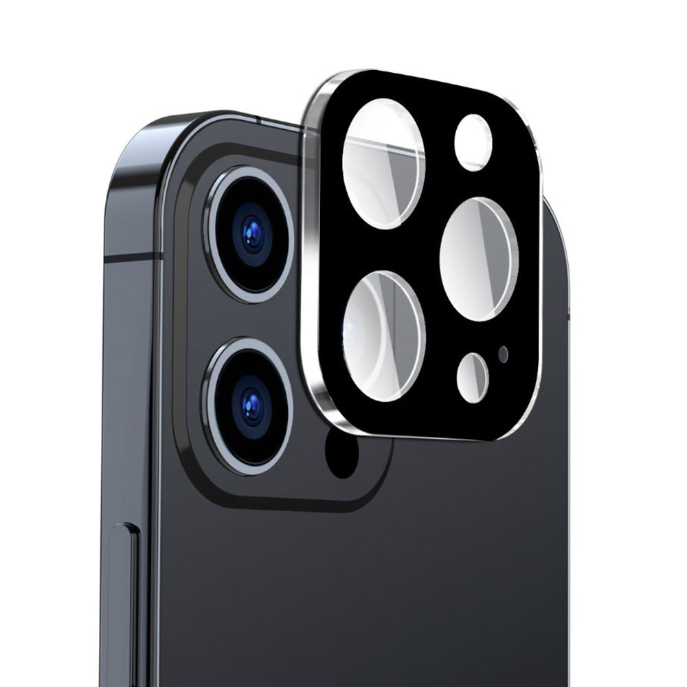 Techsuit takakameran suojakalvo Apple iPhone 15 Pro Max / 15 Pro -puhelimille, karkaistu lasi, musta