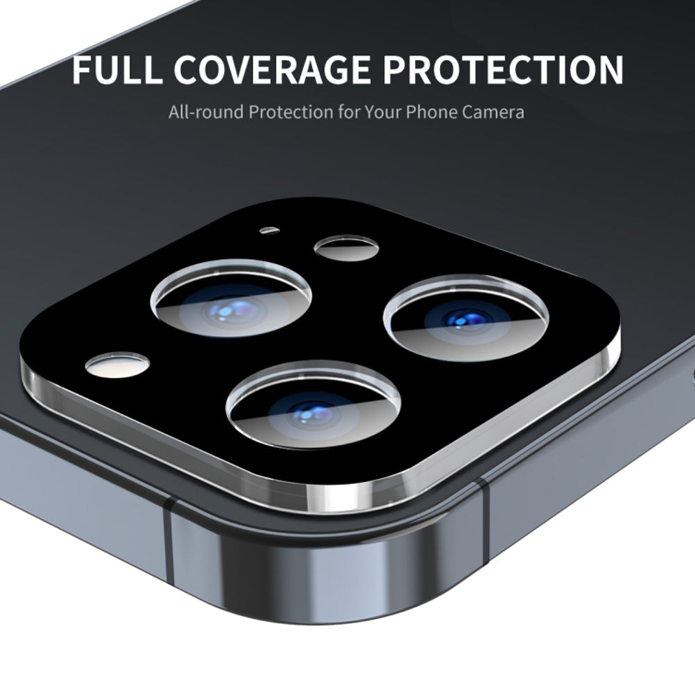 Techsuit takakameran suojakalvo Apple iPhone 15 Pro Max / 15 Pro -puhelimille, karkaistu lasi, musta