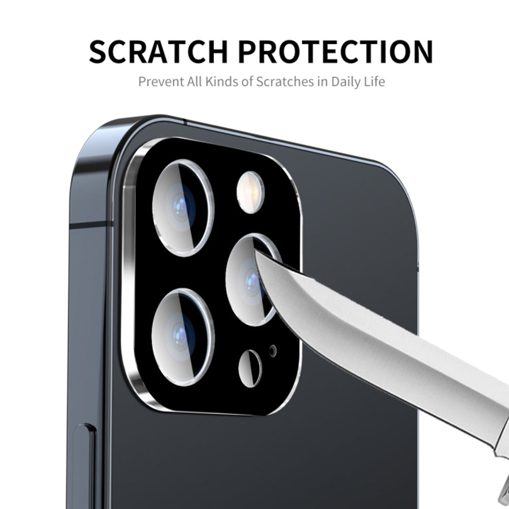 Techsuit takakameran suojakalvo Apple iPhone 15 Pro Max / 15 Pro -puhelimille, karkaistu lasi, musta