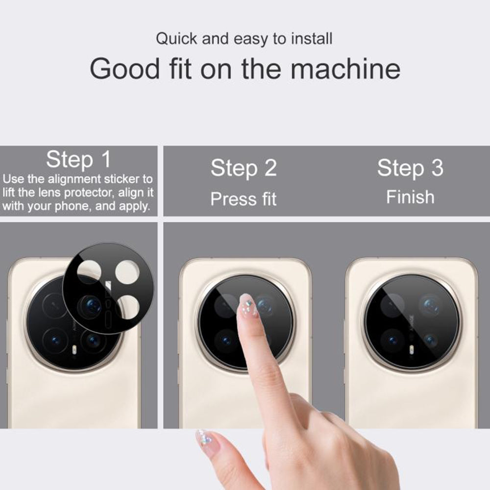 Techsuit-suojakalvo Honor Magic8 Pro:n takakameralle, karkaistu lasi, musta