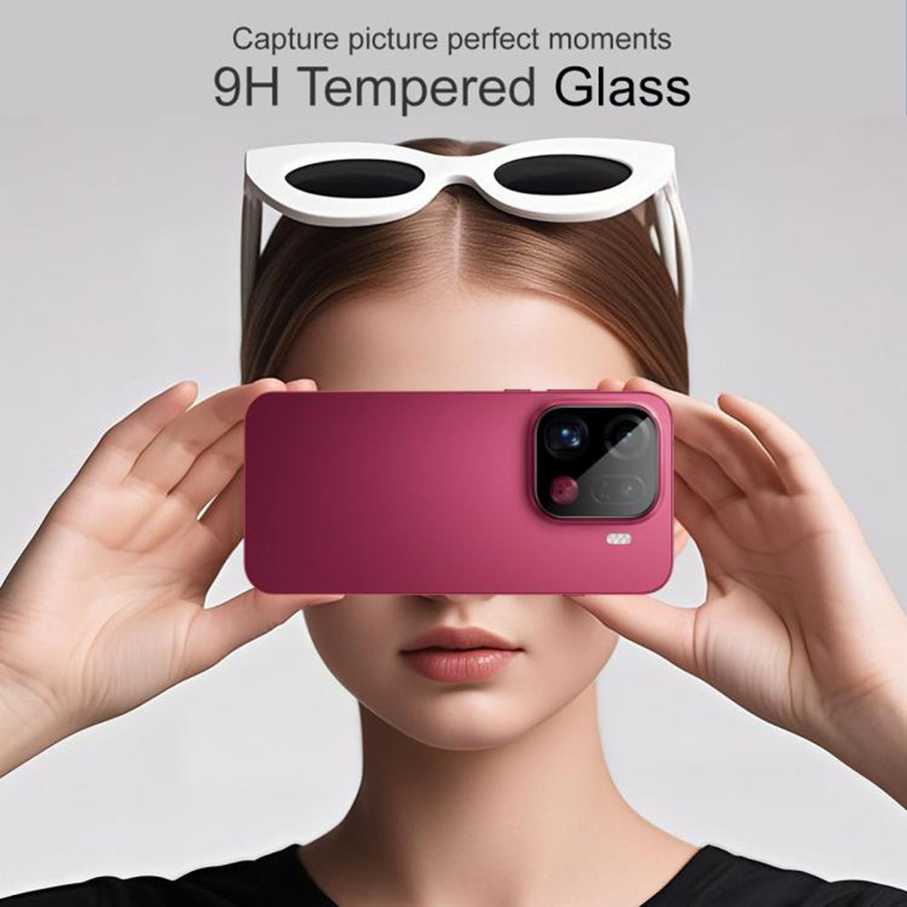 Techsuit-suojakalvo Oppo Find X9 Pro:n takakameralle, karkaistu lasi, musta