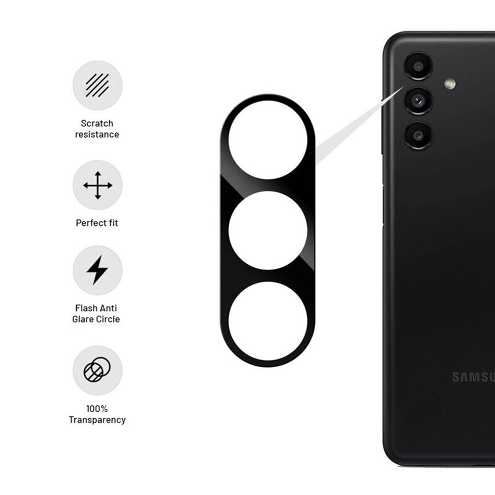 Techsuit takakameran suojakalvo Samsung Galaxy S24+ S926:lle, karkaistu lasi, musta
