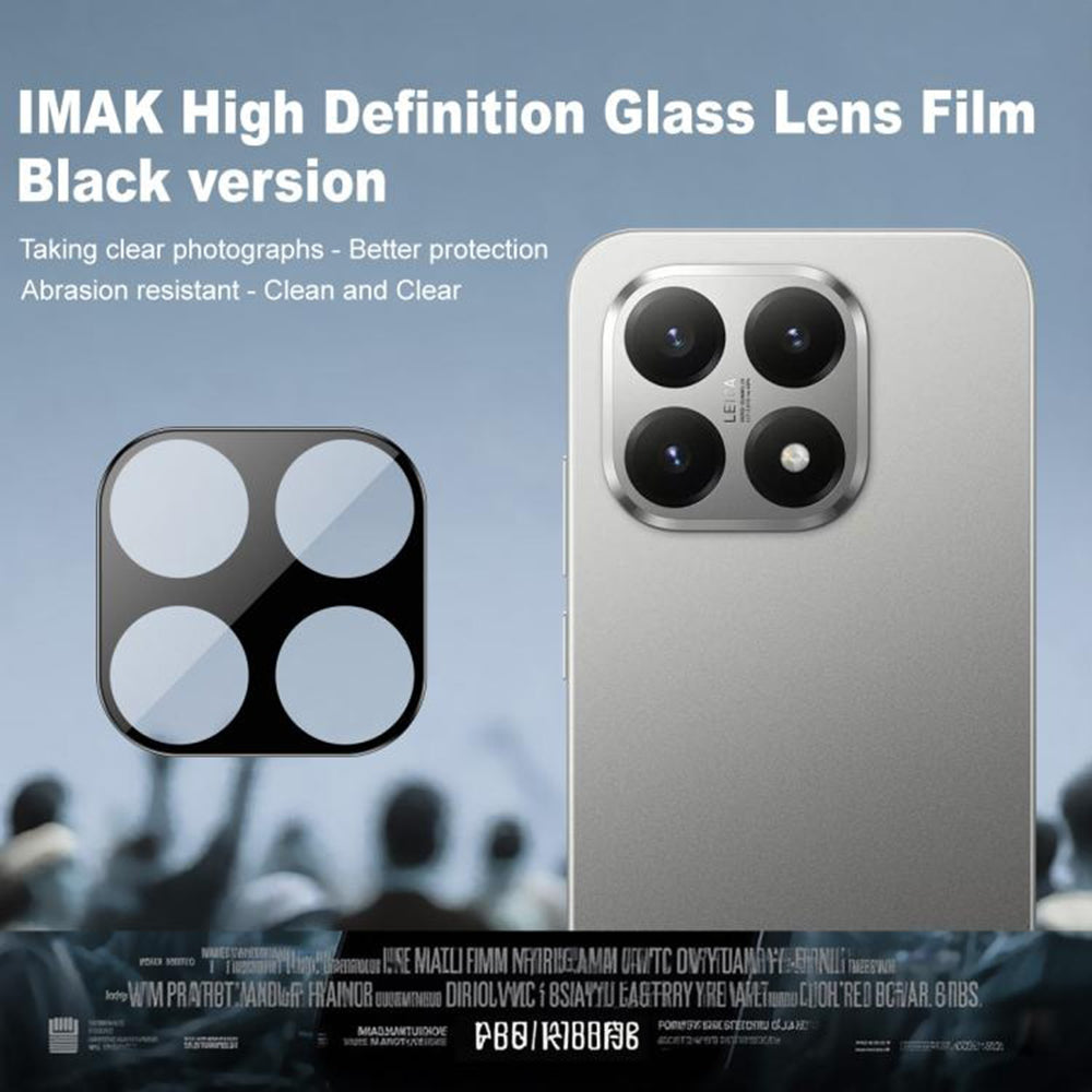 Techsuit takakameran suojakalvo Xiaomi 15T Pro:lle, karkaistu lasi, musta