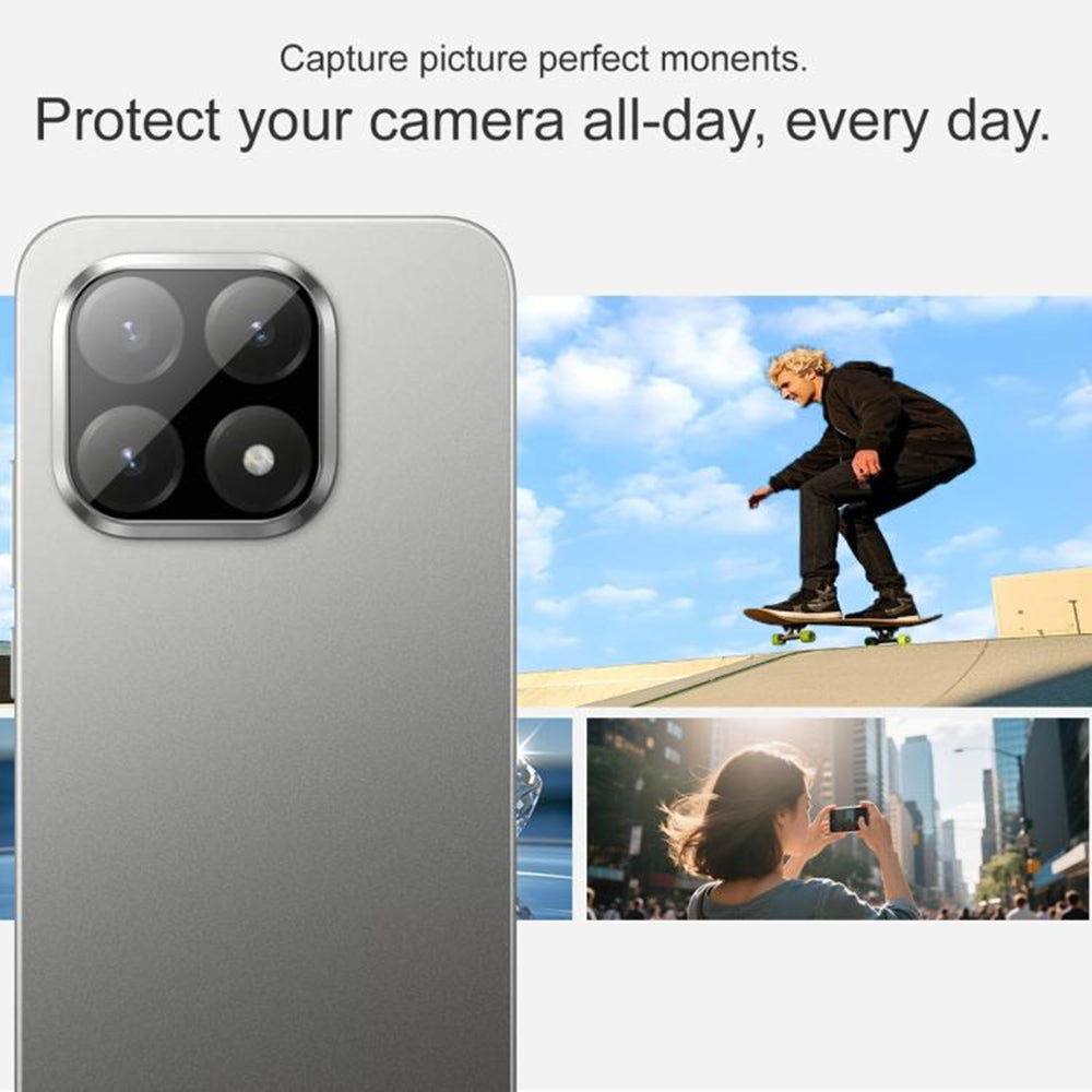 Techsuit takakameran suojakalvo Xiaomi 15T Pro:lle, karkaistu lasi, musta