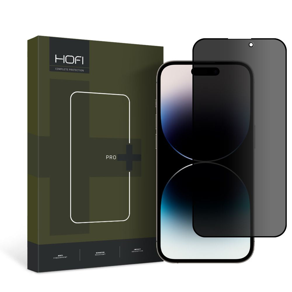 Privacy-näytönsuojakalvo HOFI PRO+ Apple iPhone 14 Pro Maxille, Panssarilasi, Täysliima