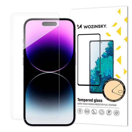WZK näytönsuoja Apple iPhone 15 Pro, suojattu lasi, täysi liima
