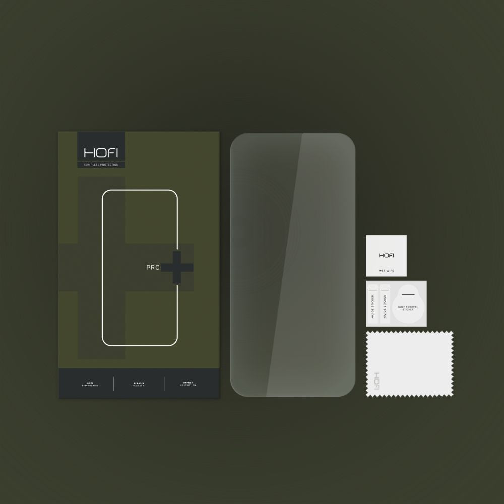 HOFI PRO+ -näytönsuoja Apple iPhone 15:lle, suojalasi, täysi liima, 2.5D