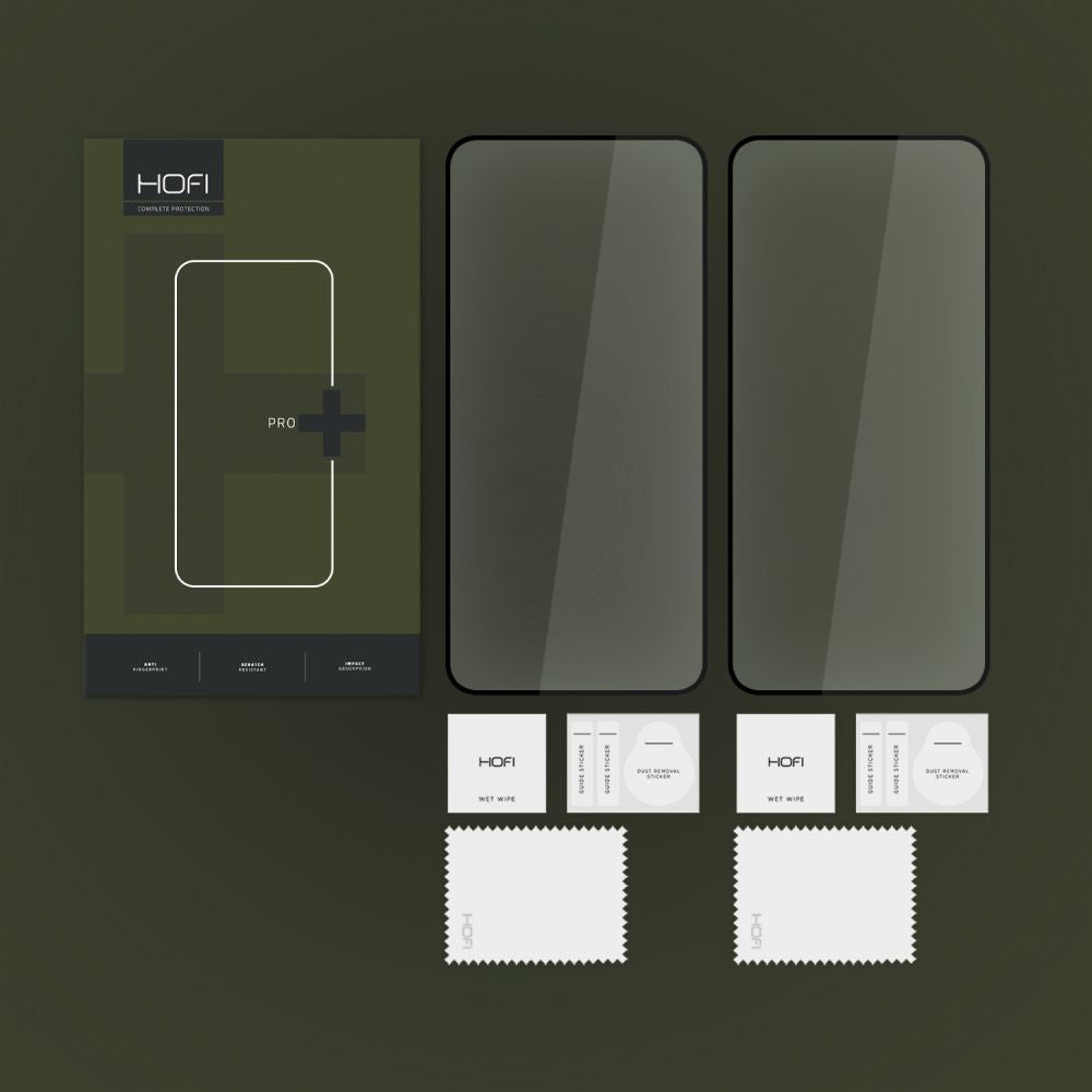 Näytönsuojakalvo HOFI Glass PRO+ Samsung Galaxy S24 S921:lle, Karkaistu lasi, Täysliima, 2 kappaleen setti, 2.5D, Musta