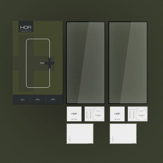 Näytönsuoja HOFI Glass PRO+ Samsung Galaxy S24 Ultra S928:lle, lasisuoja, täysliima, 2 kpl, 2.5D, musta