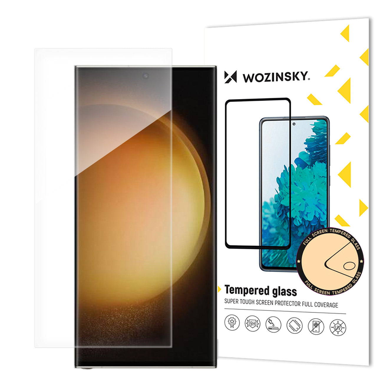 WZK-näytönsuojakalvo Samsung Galaxy S24 Ultra S928:lle, Karkaistu lasi, Täysliima