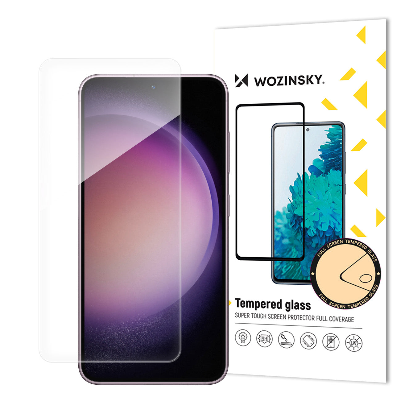 WZK-näytönsuojakalvo Samsung Galaxy S24 S921:lle, Panssarilasi, Täysliima