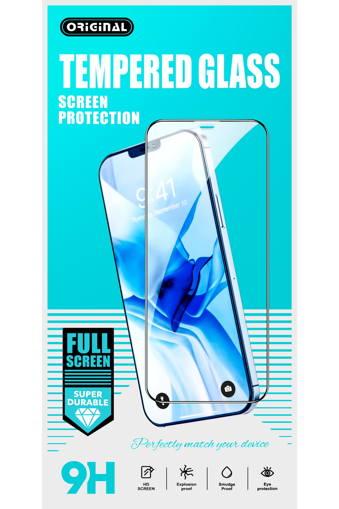 OEM näytön suojakalvo Samsung Galaxy A32 5G A326, Suojalasi, Täysliima, 21D, Musta, musta