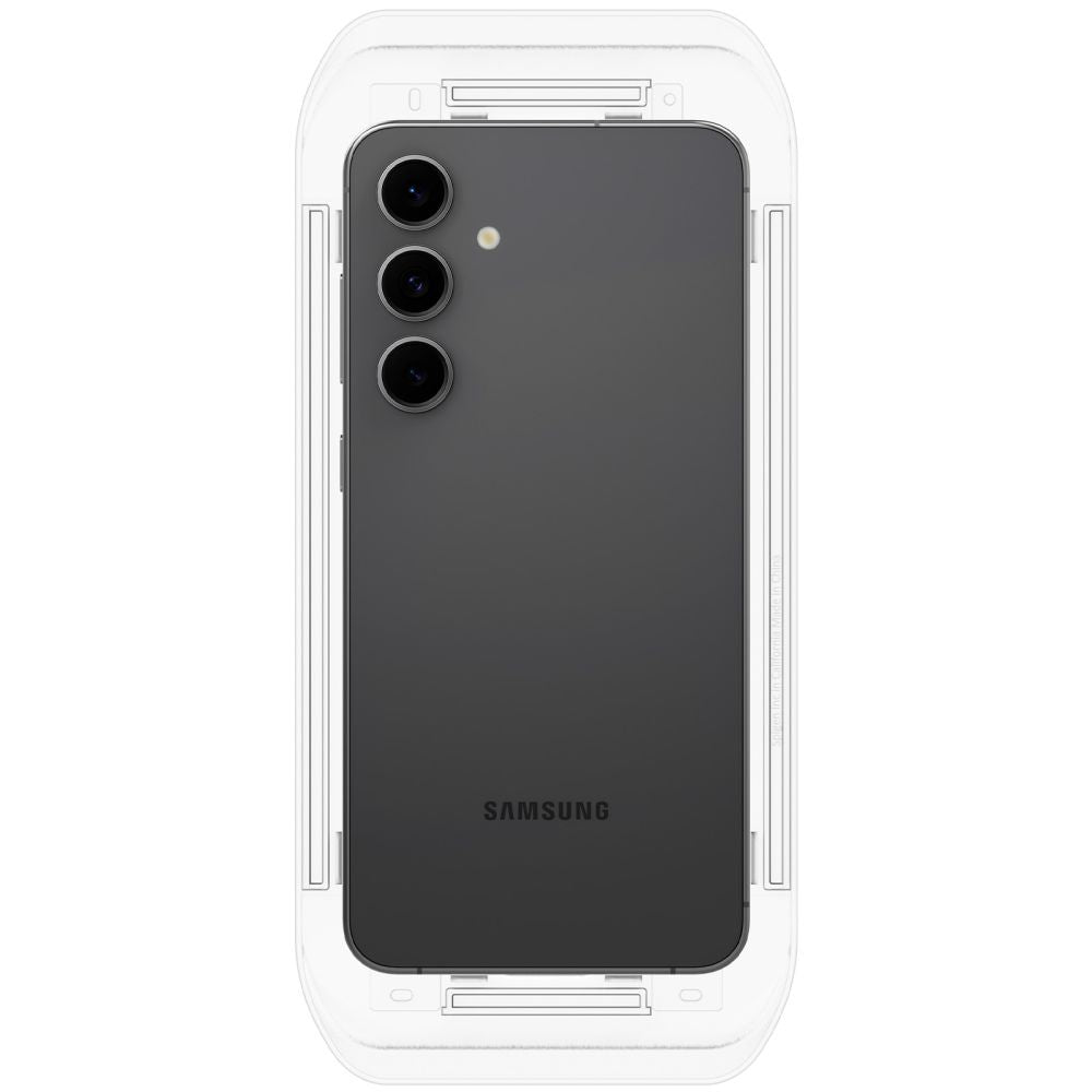 Spigen EZ FIT -näytönsuoja Samsung Galaxy S24 FE S721, lasisuojattu, täysi liima, sarja 2 kpl AGL08729