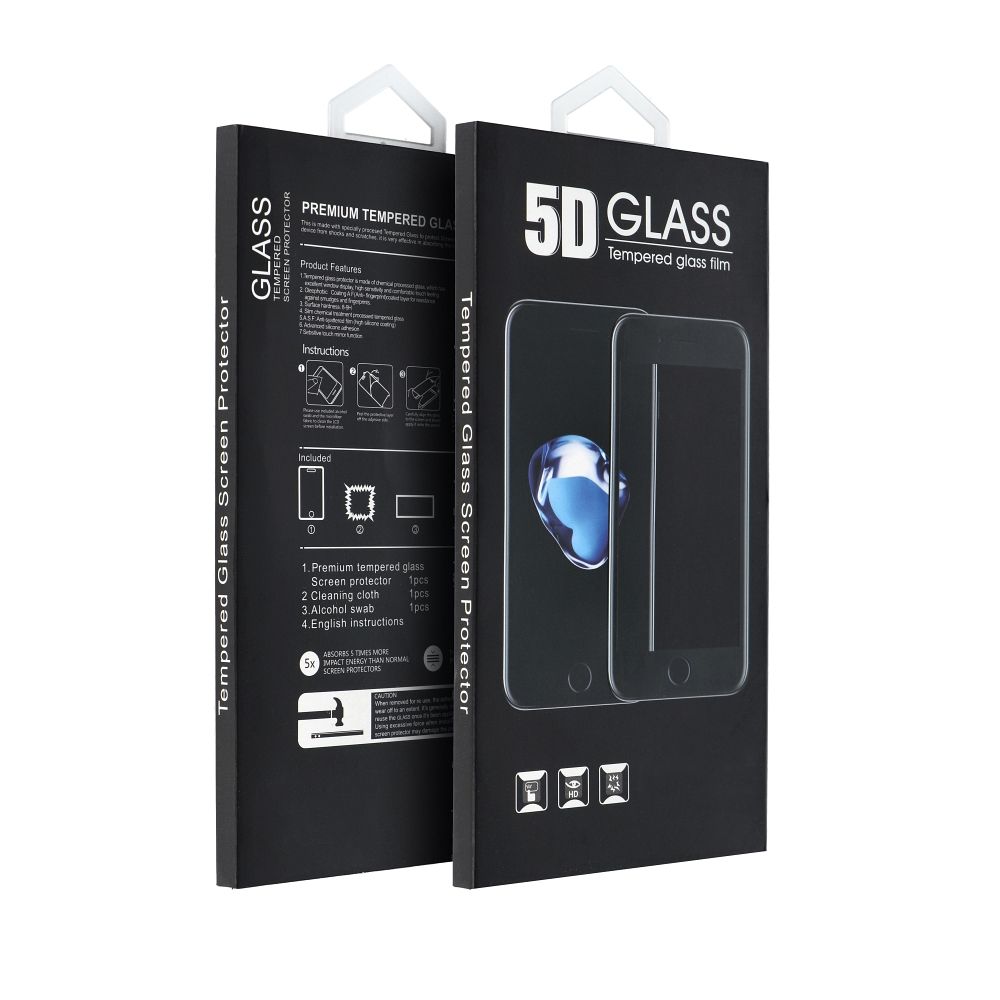 OEM-näytönsuojakalvo Apple iPhone 17 Airille, Panssarilasi, Täysliima, 5D, Musta