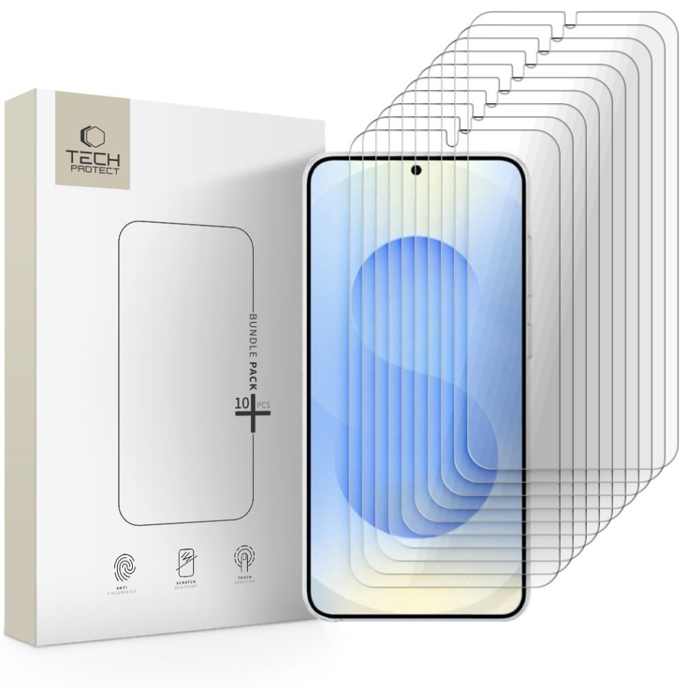 Tech-Protect näytönsuojakalvo Samsung Galaxy S26 S942:lle, karkaistu lasi, täysliima, 10 kappaleen setti