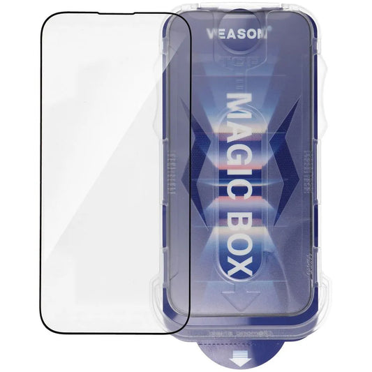 Veason näytönsuoja Apple iPhone 14 Plus / 13 Pro Max, lasisuojattu, täysi liima, 6D, musta