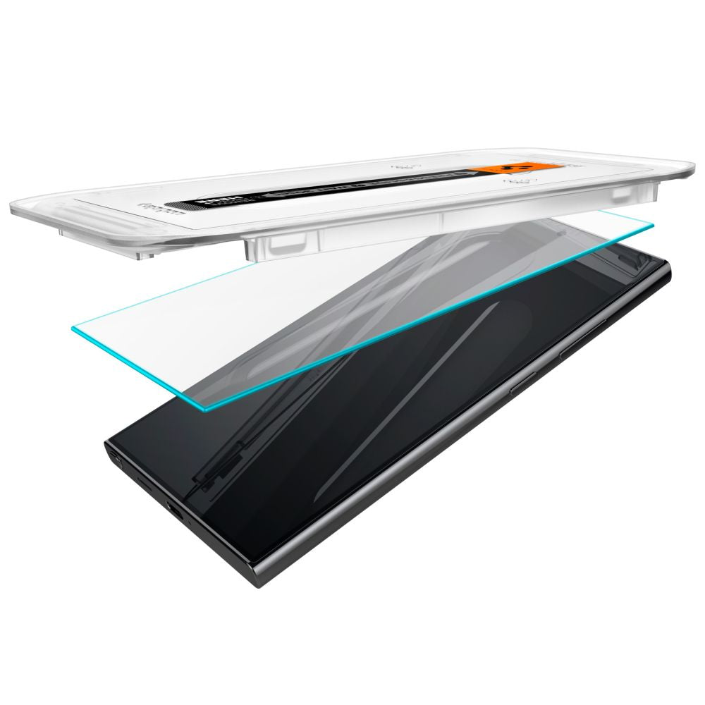 Spigen EZ FIT -näytönsuoja Samsung Galaxy S24 Ultra S928, lasisuojattu, täysi liima, 2 kpl:n sarja