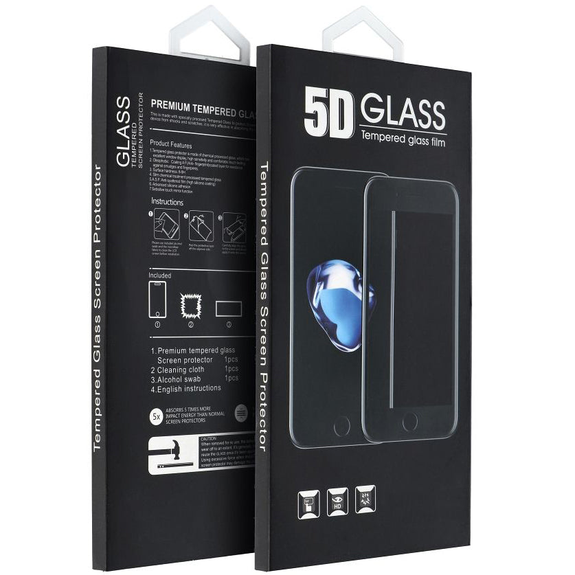 OEM-näytönsuoja Apple iPhone 16 Pro:lle, suojattu lasi, täysi liima, 5D, musta