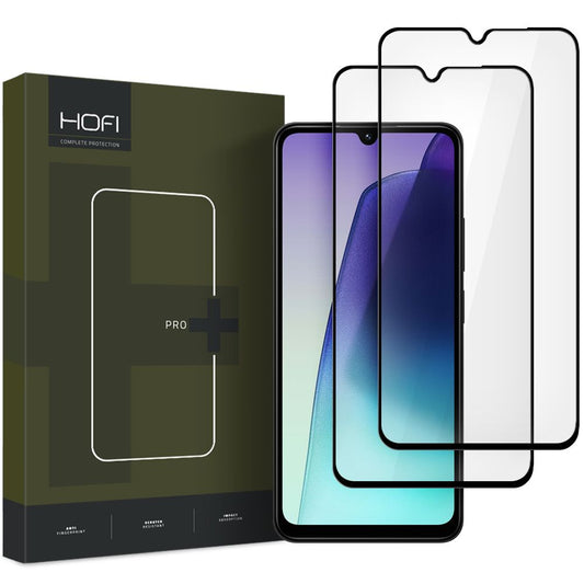 Näytönsuoja HOFI Glass PRO+ Xiaomi Redmi 14C:lle, lasisuoja, täysliima, 2 kpl, 2.5D, musta