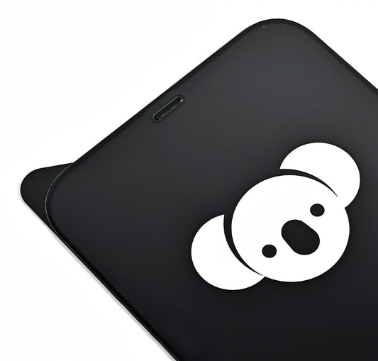 Bear HD -näytönsuoja Apple iPhone 14 Pro Maxille, karkaistu lasi, täysiliimainen, musta