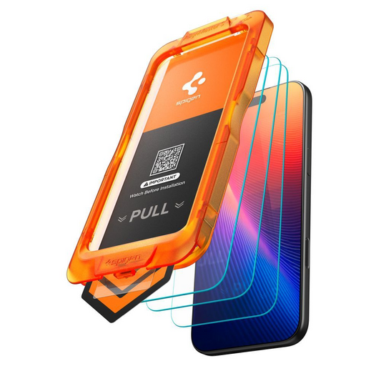 Spigen GlastR Align Master Slim -suojakalvo Apple iPhone 17:lle, Panssarilasi, Täysliima, 3 kappaleen setti