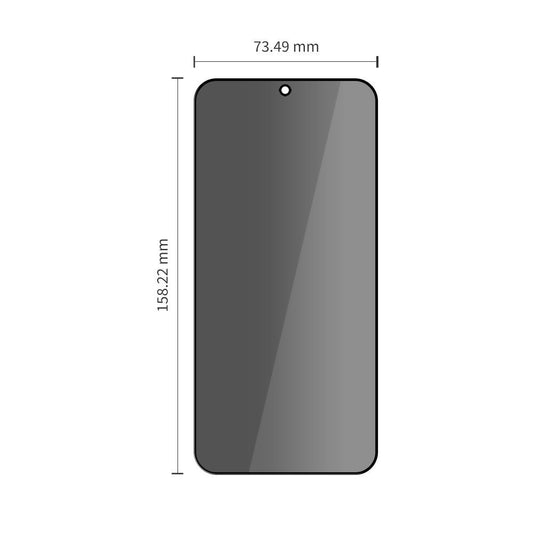 Privacy Tech-Protect Spy+ -näytönsuoja Samsung Galaxy A57 5G / A37 5G / S25 FE -puhelimille, karkaistu lasi, täysiliimainen, 2 kappaleen setti