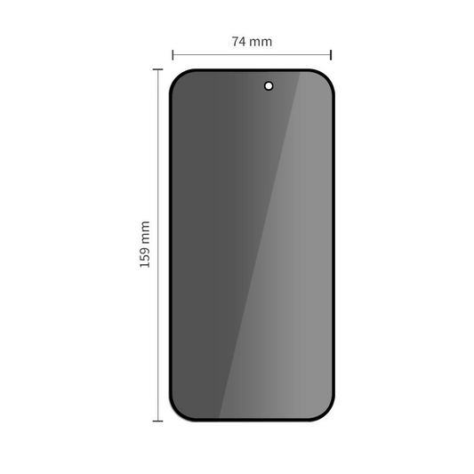 Privacy Tech-Protect Spy+ -näytönsuoja Apple iPhone 17 Pro Max / 16 Pro Max -puhelimille, karkaistu lasi, täysiliimainen, 2 kappaleen setti