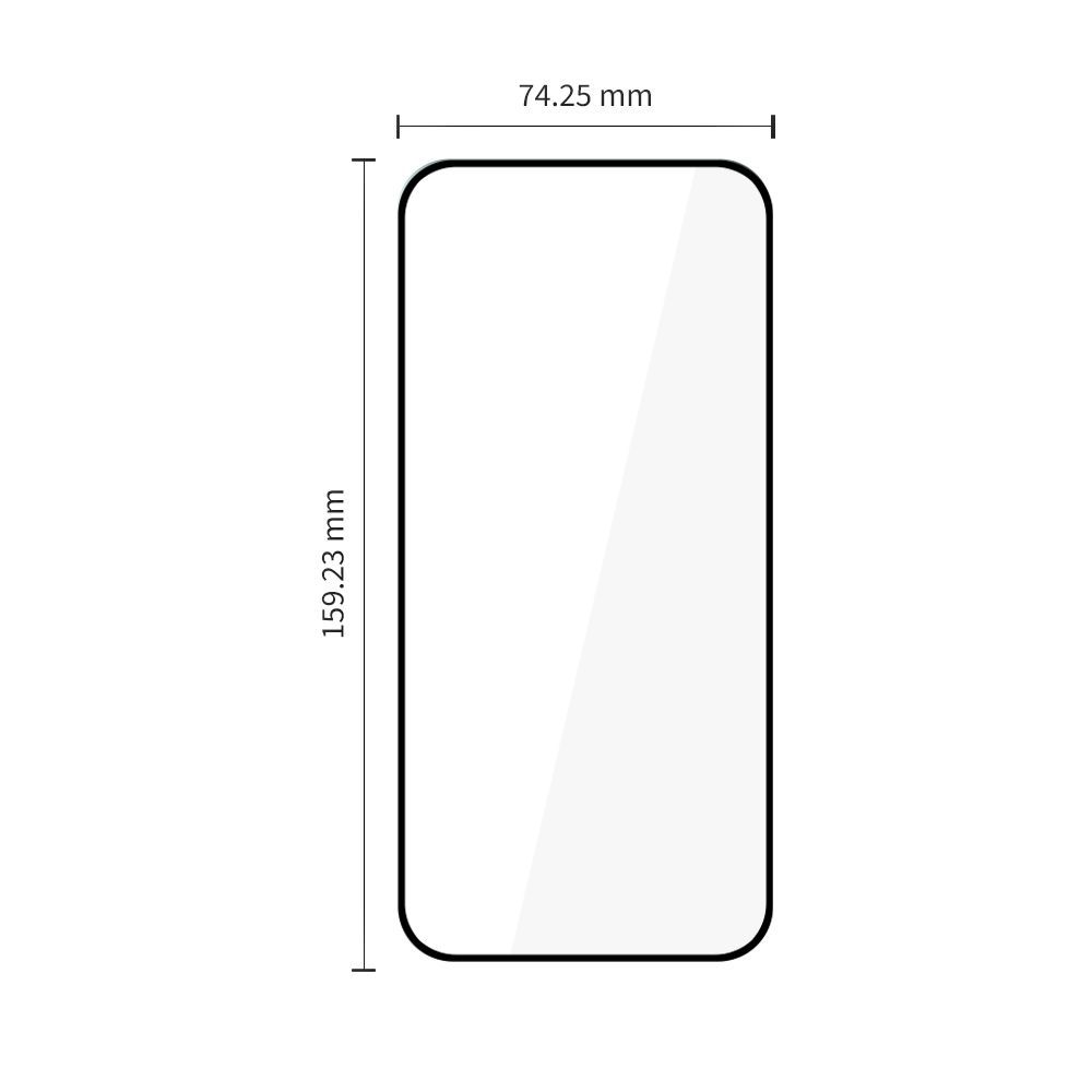 Tech-Protect FIT+ näytönsuoja Motorola Moto G77 / G67:lle, karkaistu lasi, täysiliimainen, 2 kappaleen setti, 2.5D, musta