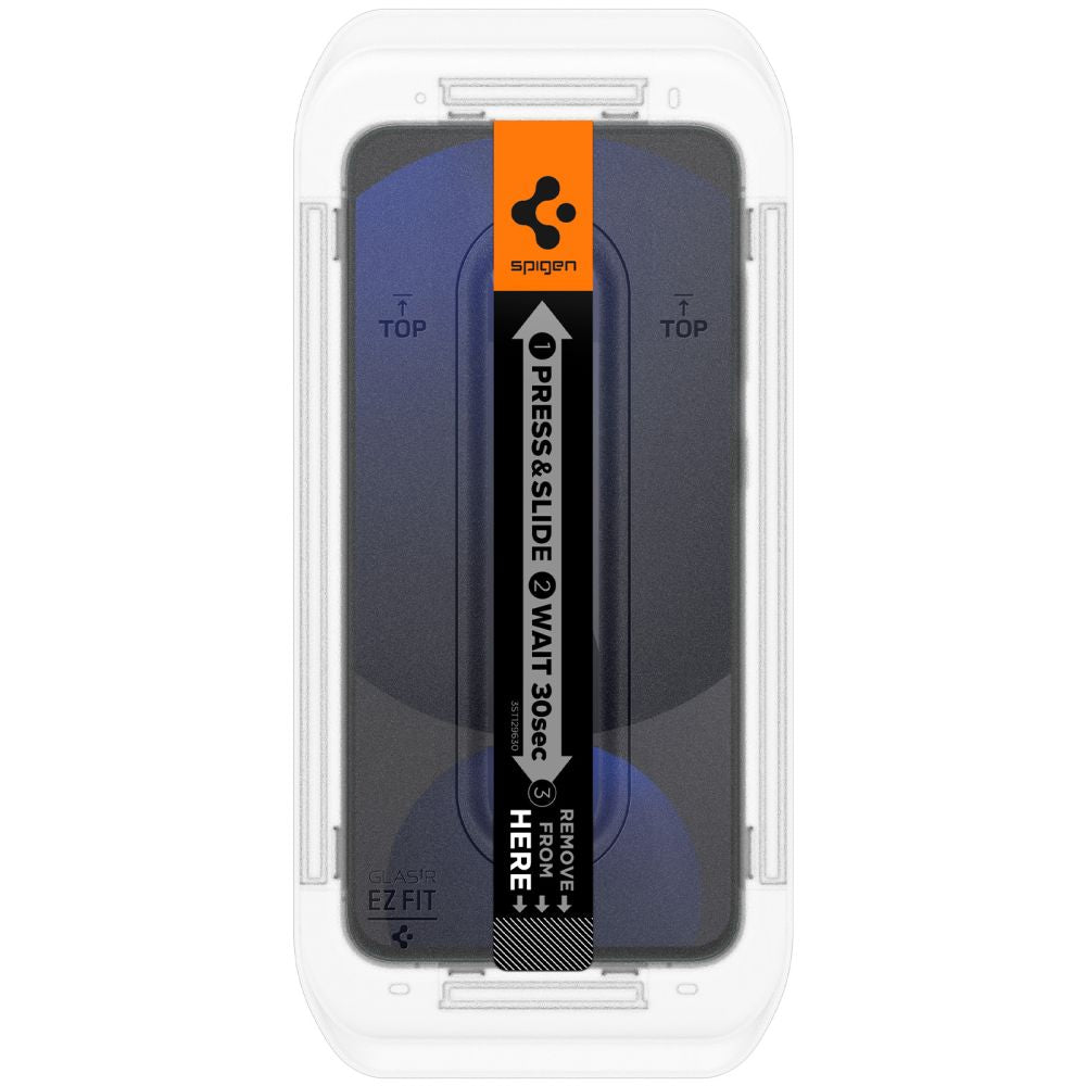 Spigen EZ FIT -näytönsuoja Samsung Galaxy S24 FE S721, lasisuojattu, täysi liima, sarja 2 kpl AGL08729