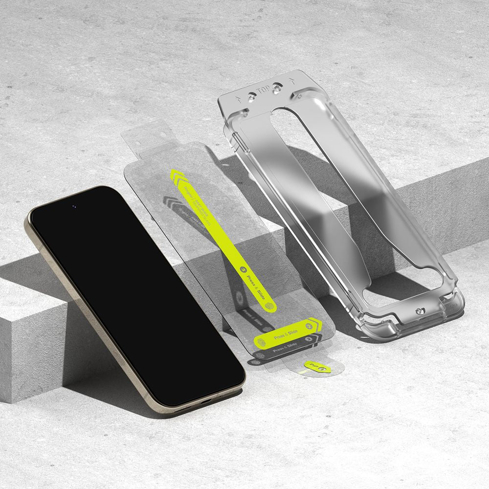 Ringke Easy Slide -suojakalvo Google Pixel 9 Pro XL:lle, karkaistu lasi, täysliima, 2 kappaleen setti