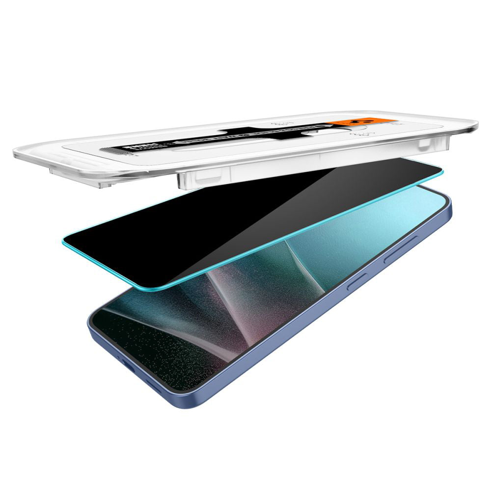 Spigen GlastR EZ FIT HD Privacy-näytönsuoja Samsung Galaxy S25 S931 / S24 S921:lle, karkaistu lasi, täysi liima, 2 kappaleen setti