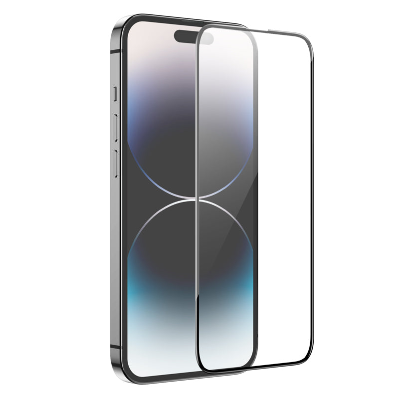 HOCO G16 näytönsuojakalvo Apple iPhone 14 Prolle, Panssarilasi, Täysliima, 5D, Musta