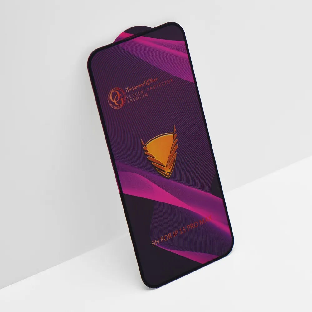 OEM OG Premium -suojakalvo Apple iPhone 17 Pro Max -puhelimelle, Panssarilasi, Täysliima, Musta