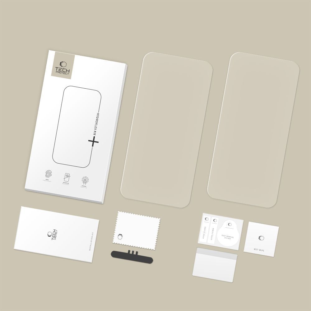 Tech-Protect Hydro Flex+ suojakalvo Xiaomi Poco M8 Pro / Redmi Note 15 Pro+ 5G -puhelimille, Muovi, 2 kappaleen setti