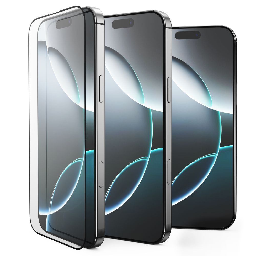 Tech-Protect FIT+ näytönsuoja Motorola Moto G77 / G67:lle, karkaistu lasi, täysiliimainen, 2 kappaleen setti, 2.5D, musta