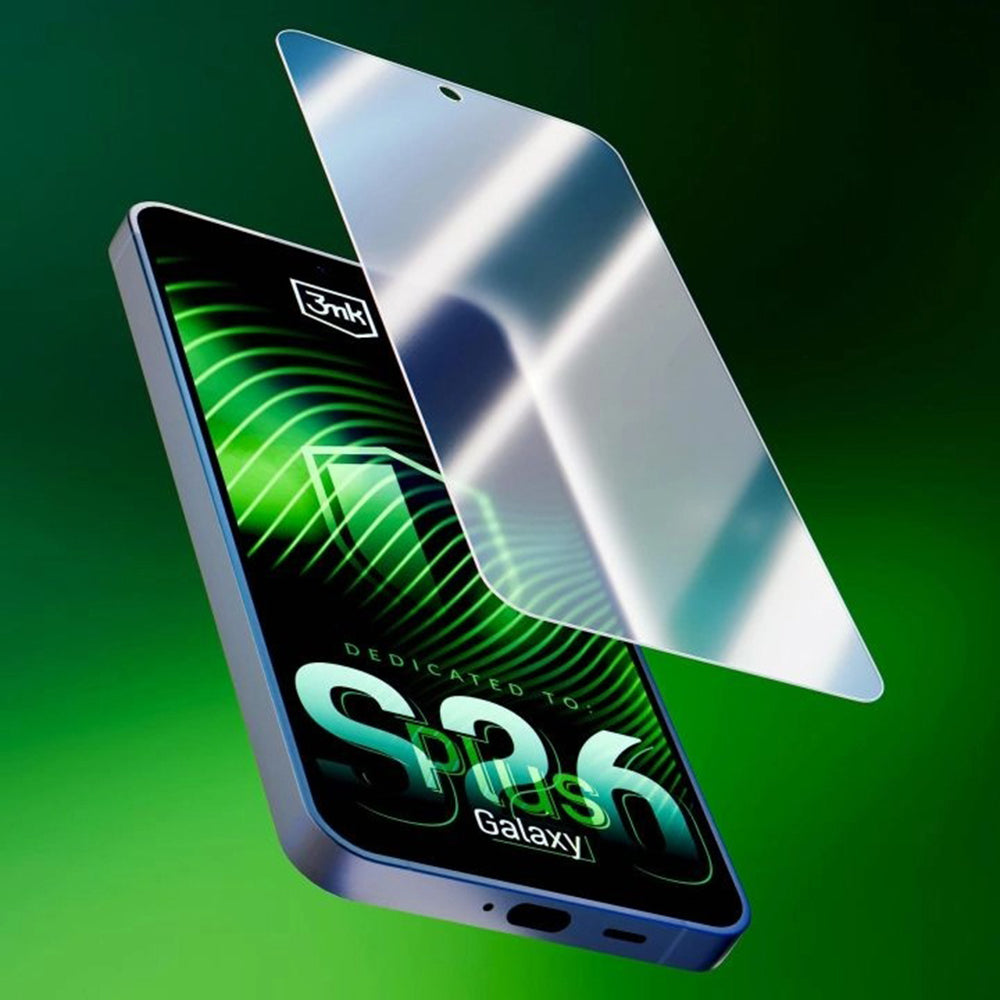 Näytönsuojakalvo 3MK FlexibleGlass Samsung Galaxy S26 Plus S947:lle, Joustava Lasi, Täysliima, Läpinäkyvä