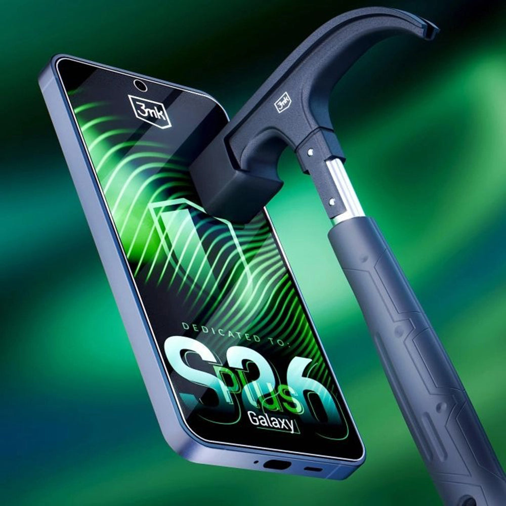 Näytönsuojakalvo 3MK FlexibleGlass Samsung Galaxy S26 Plus S947:lle, Joustava Lasi, Täysliima, Läpinäkyvä