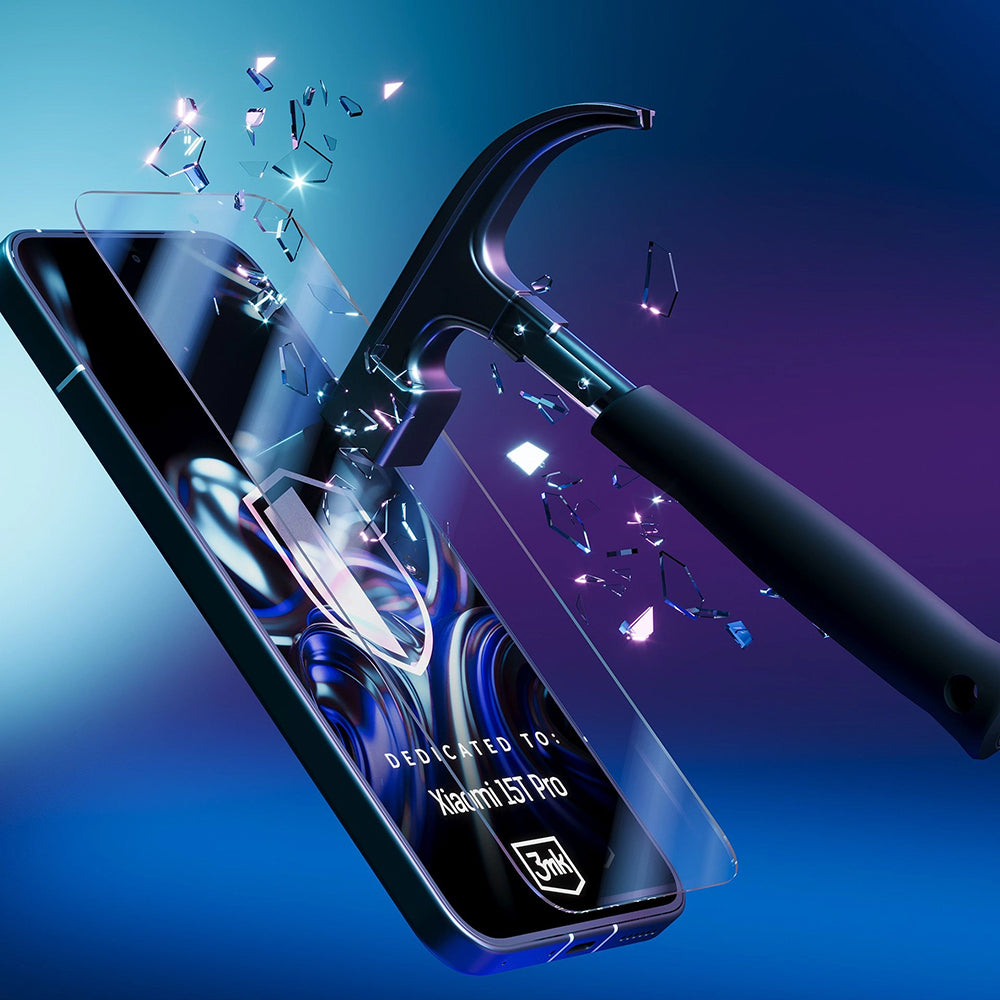 Suojakalvo 3MK FlexibleGlass Xiaomi 15T Pro:lle, Joustava Lasi, Täysliima