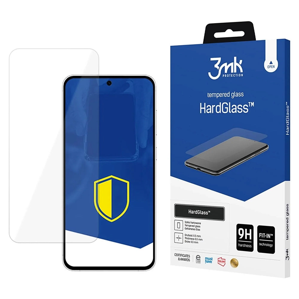 Näytönsuojakalvo 3MK HardGlass Samsung Galaxy S25 FE:lle, Panssarilasi, Täysliima