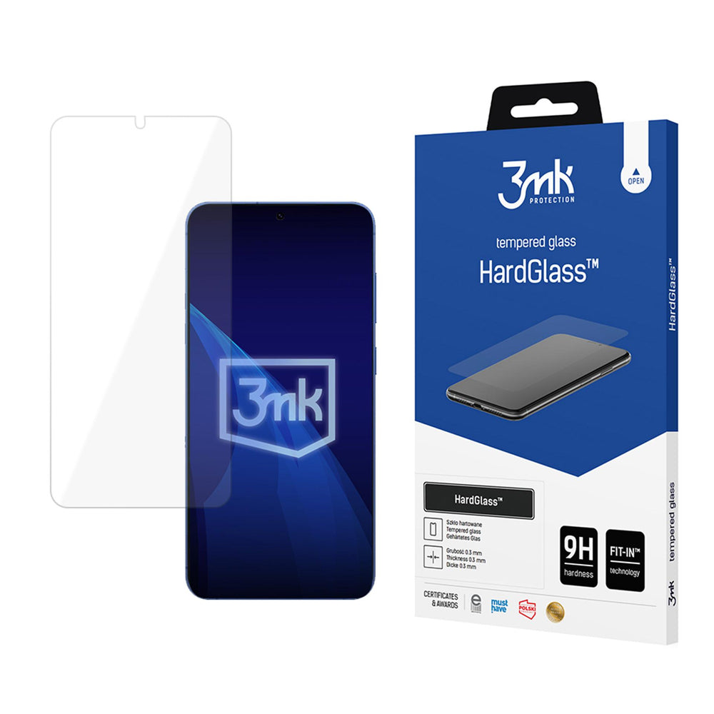 Näytönsuojakalvo 3MK HardGlass Samsung Galaxy S26 Plus S947:lle, Panssarilasi, Täysliima