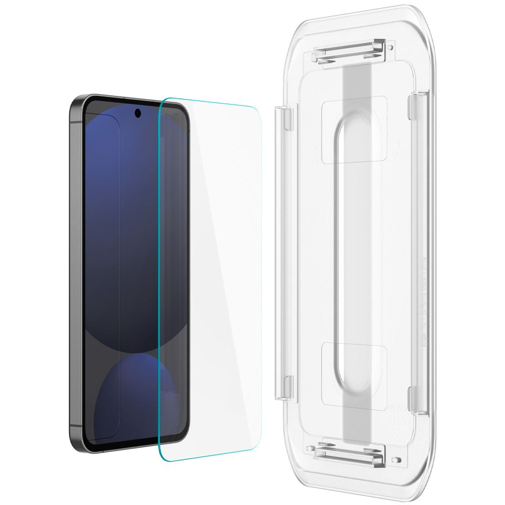Spigen EZ FIT -näytönsuoja Samsung Galaxy S24 FE S721, lasisuojattu, täysi liima, sarja 2 kpl AGL08729