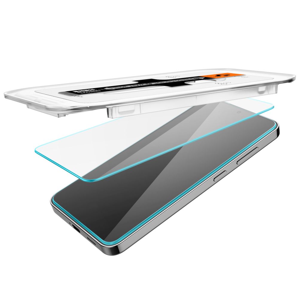 Spigen GlastR EZ FIT -suojakalvo Samsung Galaxy S25+ S936 / S24+ S926 -puhelimille, Panssarilasi, Täysliima, 2 kappaleen setti AGL07432