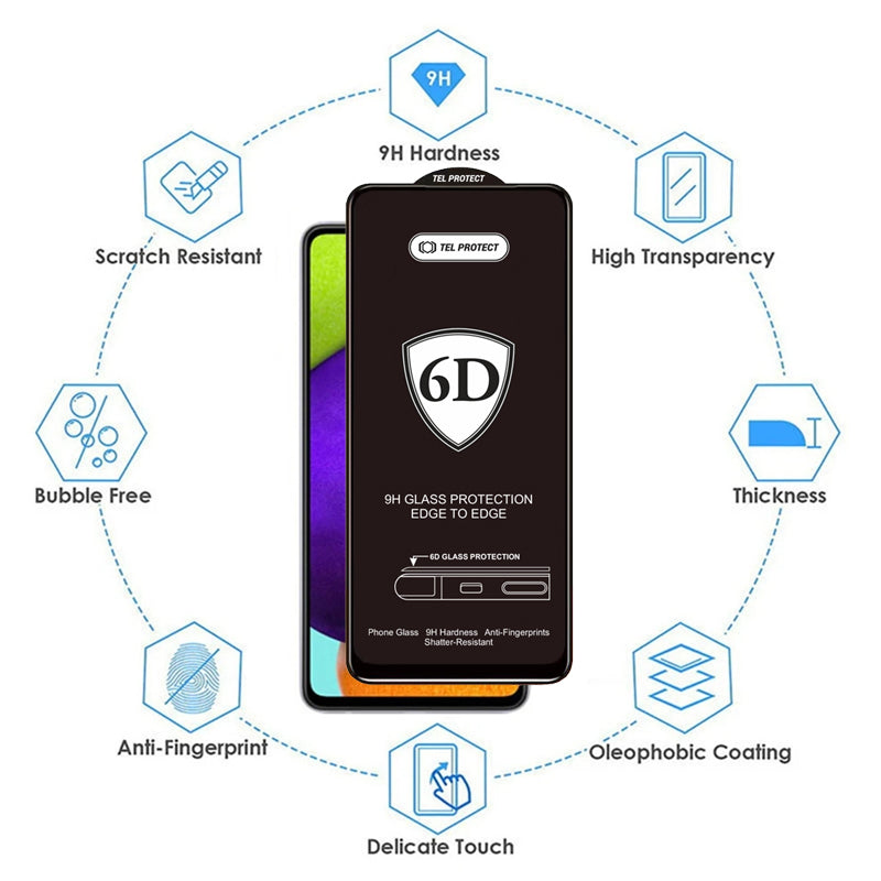 OEM-näytönsuoja Samsung Galaxy S26 Ultra S948:lle, karkaistu lasi, täysi liima, 6D, musta