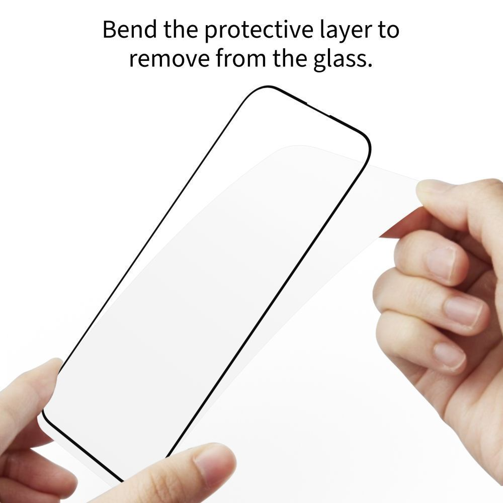 Tech-Protect FIT+ näytönsuoja Motorola Moto G77 / G67:lle, karkaistu lasi, täysiliimainen, 2 kappaleen setti, 2.5D, musta