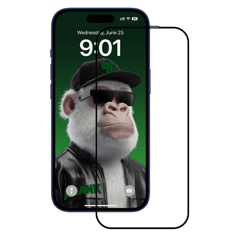 Anank 10X Reinforced CG suojakalvo Apple iPhone 17 Air -puhelimelle, karkaistu lasi, Full Glue, 2.5D, musta
