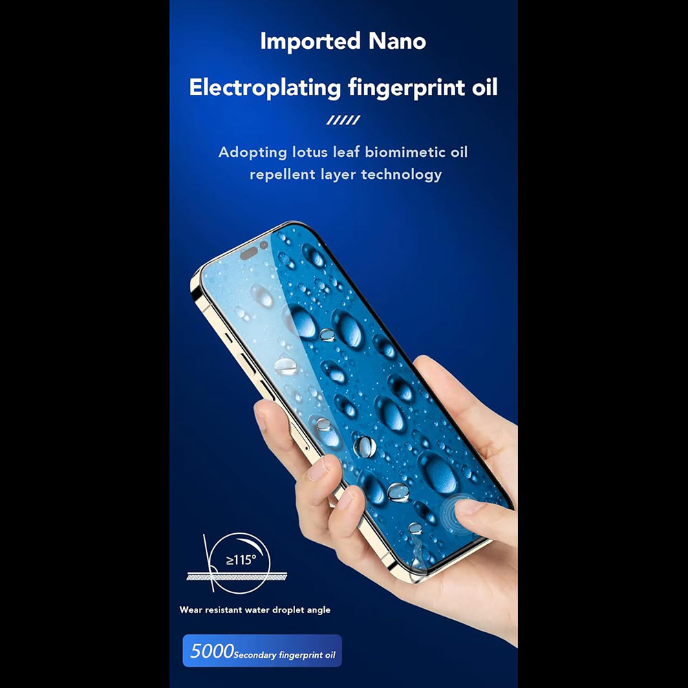Anank 3X Vahvistettu Näytönsuoja Apple iPhone 17e / 16e / 14 / 13 Pro, Karkaistu Lasi, Täysi Liima, 2.5D, Musta