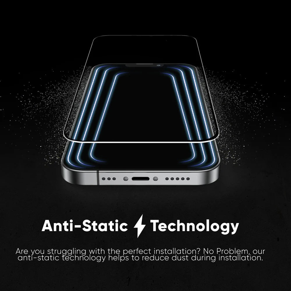 Anank 5X vahvistettu näkymätön suojakalvo Apple iPhone 17:lle, karkaistu lasi, täysliima, 3D, musta
