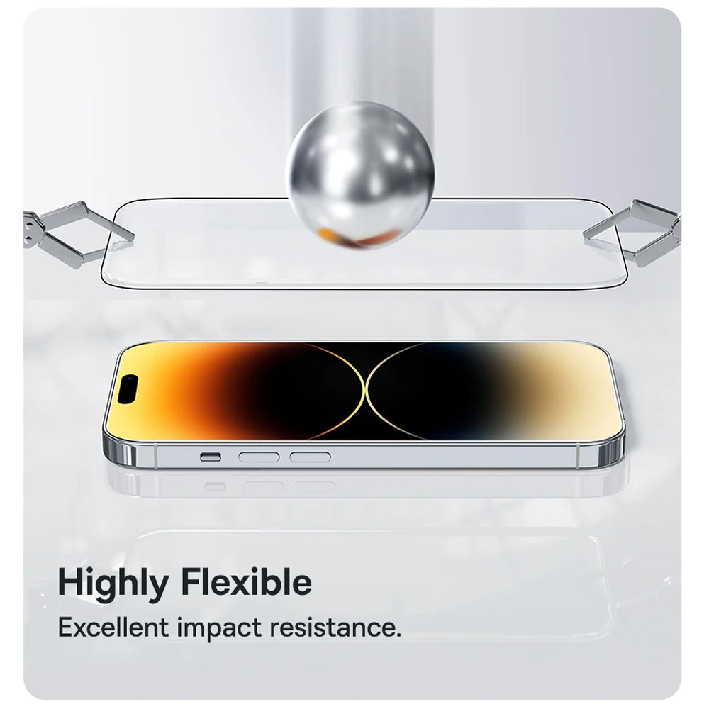 Anank 5X Reinforced suojakalvo Apple iPhone 17 Air -puhelimelle, karkaistu lasi, Full Glue, 2.5D, musta